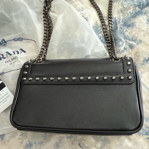 Authentic Prada Patrice Glacé Studded Bag - Picture 3 of 16